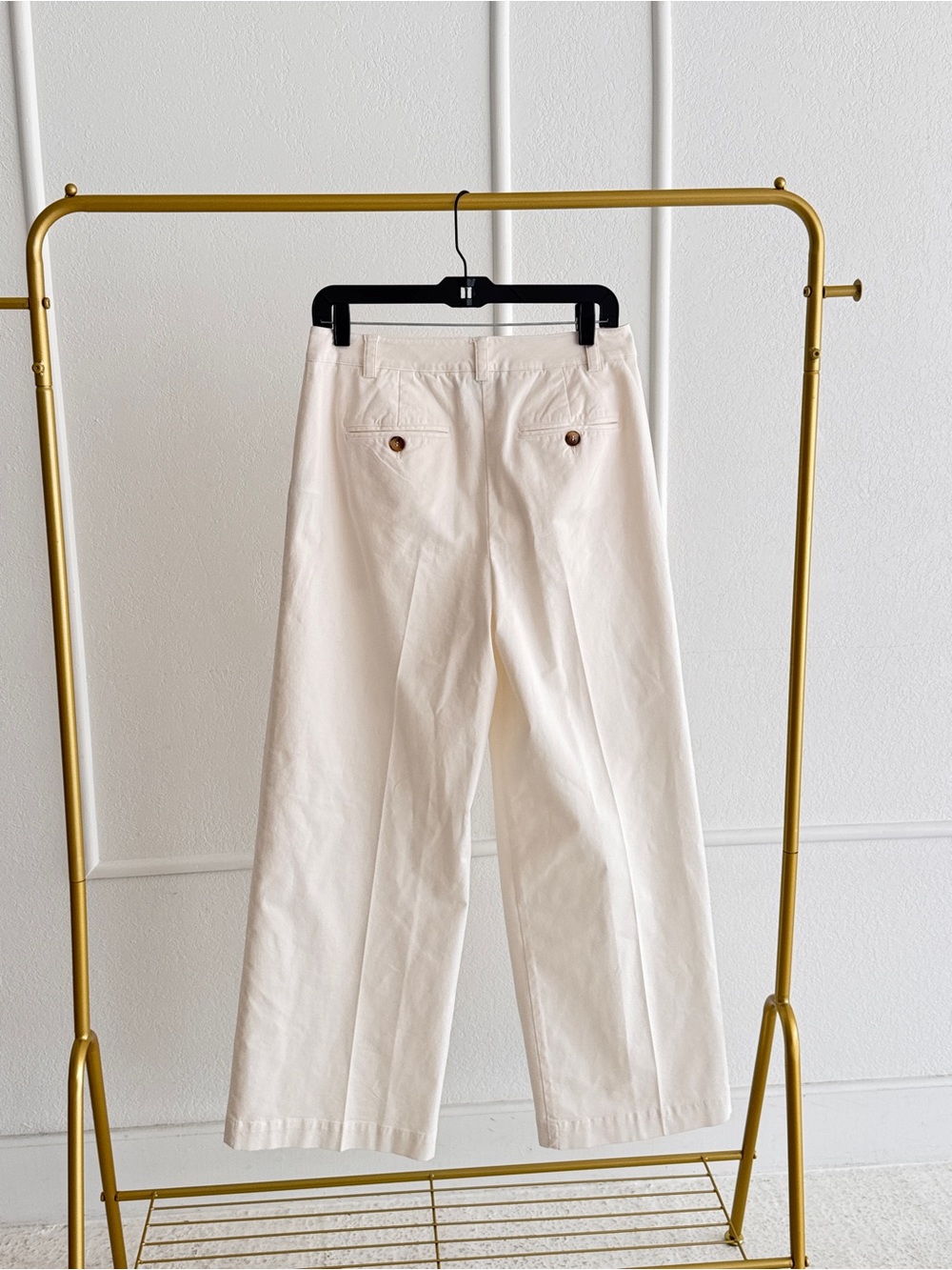 The REISS Astrid trouser wide leg pleat front pant size 6 cream - Picture 7 of 10